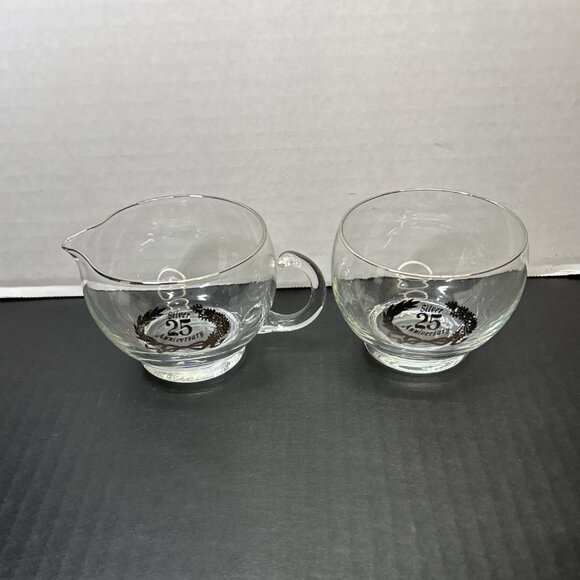West Virginia Glass Other - Vintage West Virginia Glass 25th Anniversary Cream and Sugar - Set Of 2